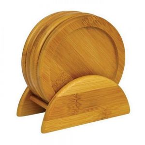 PORTAVASOS SET COASTERS BAMBOO personalizada